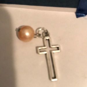 2/$8 Freshwater Pearl with cross charm or pendant
